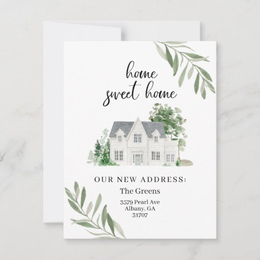 新しいアドレスの移行発表 ノートカード (正面)