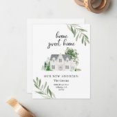 新しいアドレスの移行発表 ノートカード (正面/裏面インサイチュ)