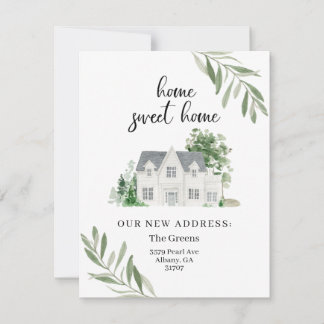 新しいアドレスの移行発表 ノートカード