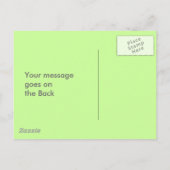 新しいアドレスの黄色い灰色の青ストライプ色 案内ポストカード (裏面)