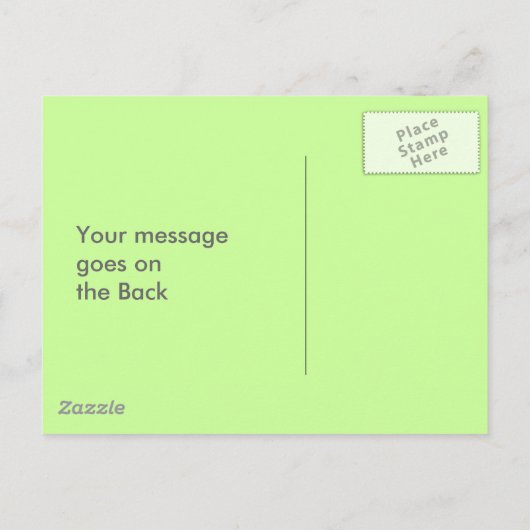 新しいアドレスの黄色い灰色の青ストライプ色 案内ポストカード (裏面)