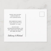 新しいアドレスほこりっぽいピンクのフローラユーカリ移動 案内ポストカード (裏面)