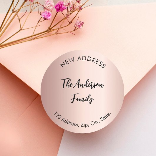 新しいアドレスを移動したバラ金ゴールド ラウンドシール