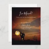 新しいアドレスを移動した通知ハロウィーンを移動 案内ポストカード (正面/裏面)