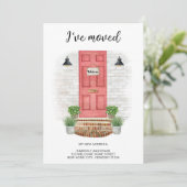 新しいアドレスを移動したWater color Front Red Door 案内状 (スタンド正面)