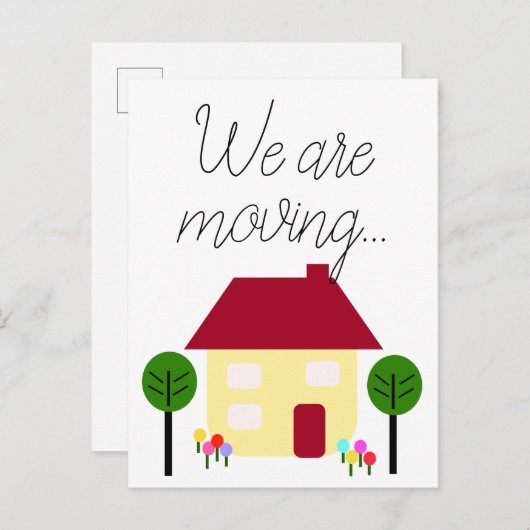 新しいアドレスを移動する 案内ポストカード (正面/裏面)