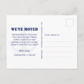 新しいアドレスを移航海の動いかり写真 案内ポストカード (裏面)