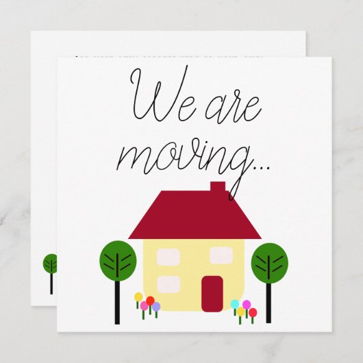 新しいアドレスを編集可能に移動しています 案内状 (正面/裏面)