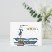 新しいアドレスウォーターフロント素晴らしブルーヘロン移動 案内ポストカード (スタンド正面)