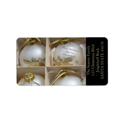 新しいアドレスオーナメント ラベル (正面)