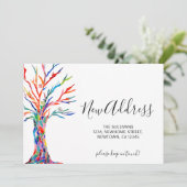 新しいアドレスカラフルツリーの移動案内 案内状 (スタンド正面)