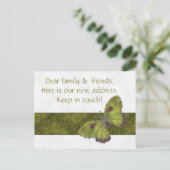 新しいアドレスカードゲストバタフライブロケージグリーン 案内ポストカード (スタンド正面)