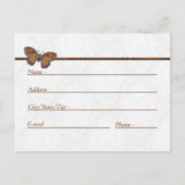 新しいアドレスカードゲストバタフライブロケード銅 案内ポストカード (裏面)