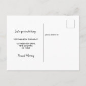 新しいアドレススクリプトエレガントの写真の移動 案内ポストカード (裏面)