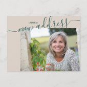 新しいアドレススクリプトエレガントの写真の移動 案内ポストカード (正面)