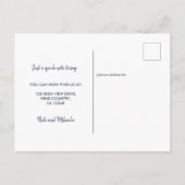 新しいアドレススクリプトエレガントの写真の移動 案内ポストカード (裏面)