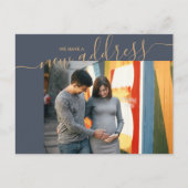 新しいアドレススクリプトエレガントの写真の移動 案内ポストカード (正面)