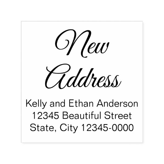 新しいアドレススクリプト名と差出人住所文字 セルフインキングスタンプ (デザイン)