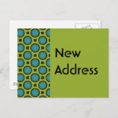 新しいアドレスターコイズ緑 案内ポストカード (正面/裏面)