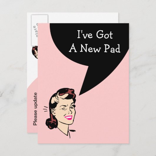 新しいアドレスパッドウインクPCを移動したはがき 案内ポストカード (正面/裏面)