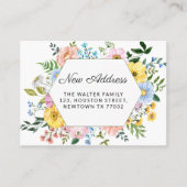 新しいアドレスフローラの移動告知ミニ コーリングカード (正面)