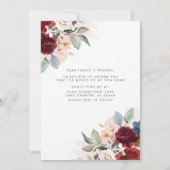 新しいアドレスブルゴーニュフローラ新しいホームムービング 案内状 (裏面)