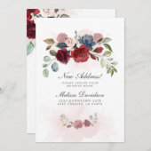 新しいアドレスブルゴーニュフローラ新しいホームムービング 案内状 (正面/裏面)