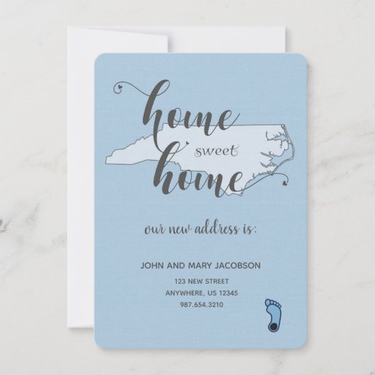 新しいアドレスホームSweet Home NCへの移動 招待状 (正面)