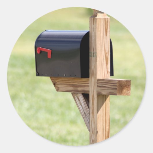 新しいアドレスメールボックス ラウンドシール (正面)