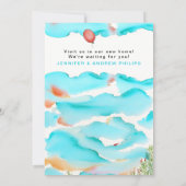 新しいアドレスモダンのおもしろいの色を移動 案内状 (裏面)