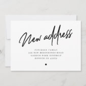 新しいアドレスモダンスクリプトの移動 案内状 (正面)