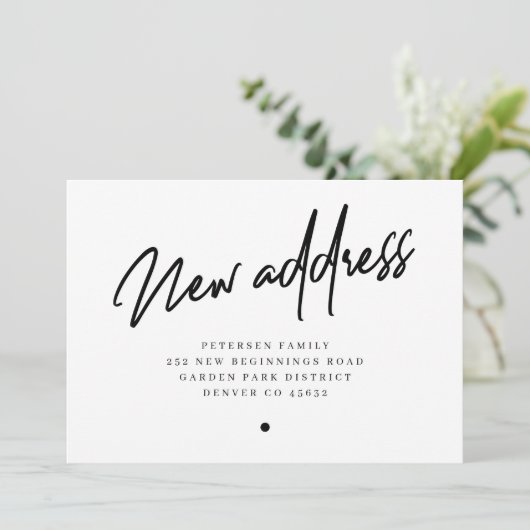 新しいアドレスモダンスクリプトの移動 案内状 (スタンド正面)