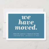 新しいアドレスモダンデニミニマルムbluを移動 案内状 (正面)