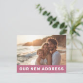 新しいアドレスモダンバラで写真を移動 ポストカード (スタンド正面)