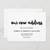 新しいアドレスモダンフォントの移行発表 ポストカード (正面/裏面)