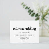 新しいアドレスモダンフォントの移行発表 ポストカード (スタンド正面)