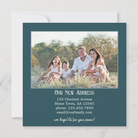 新しいアドレス再配置アナウンスカード 案内状 (裏面)