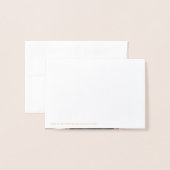 新しいアドレス卒業ありがとう写真モダン金ゴールド 箔カード (裏面封筒付き)