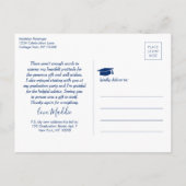 新しいアドレス卒業ありがとう赤と青 ポストカード (裏面)