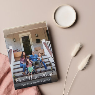 新しいアドレス家族の写真の移動のお知らせ ポストカード