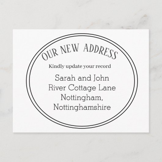 新しいアドレス引っ越しましたの発表 ポストカード (正面)