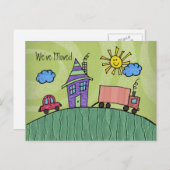 新しいアドレス引っ越しましたハウス通知 案内ポストカード (正面/裏面)