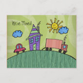 新しいアドレス引っ越しましたハウス通知 案内ポストカード (正面)