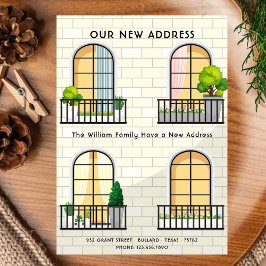 新しいアドレス引っ越し祝いパーティー新しいホームライブウィンドウ 案内状