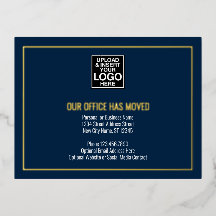 新しいアドレス情報 – ネイビー – ビジネスロゴ