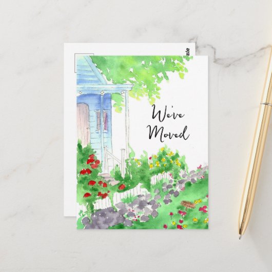 新しいアドレス我々は移動コテージハウス ポストカード (正面/裏面インサイチュ)