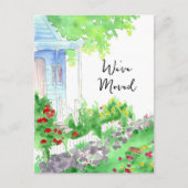 新しいアドレス我々は移動コテージハウス ポストカード (正面)