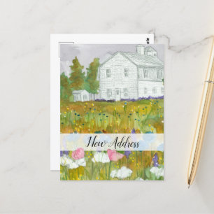 新しいアドレス我々移動したファームハウスメドウ ポストカード