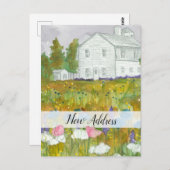 新しいアドレス我々移動したファームハウスメドウ ポストカード (正面/裏面)