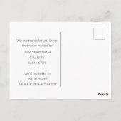 新しいアドレス我々移動したファームハウスメドウ ポストカード (裏面)